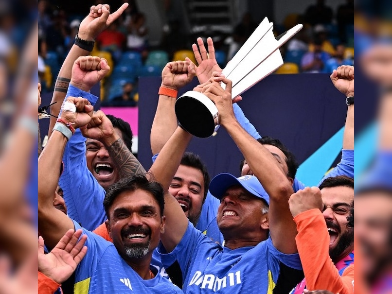 Watch: A Rare Sight, Rahul Dravid Roars As Virat Kohli Hands Him T20 World Cup Trophy