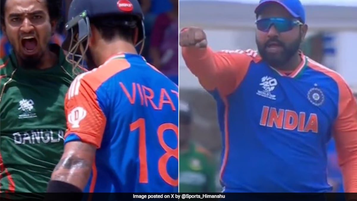Watch: Rohit Sharma Gives It Back To Bangladesh After Fiery Send-off To Virat Kohli In T20 World Cup Game