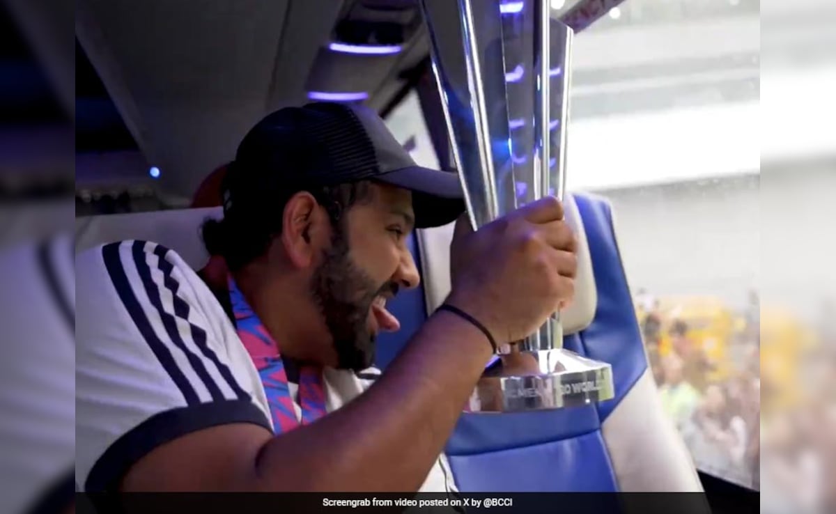 Video: Rohit Sharma’s ‘Raw Emotions’ As He Brings T20 World Cup Trophy Home