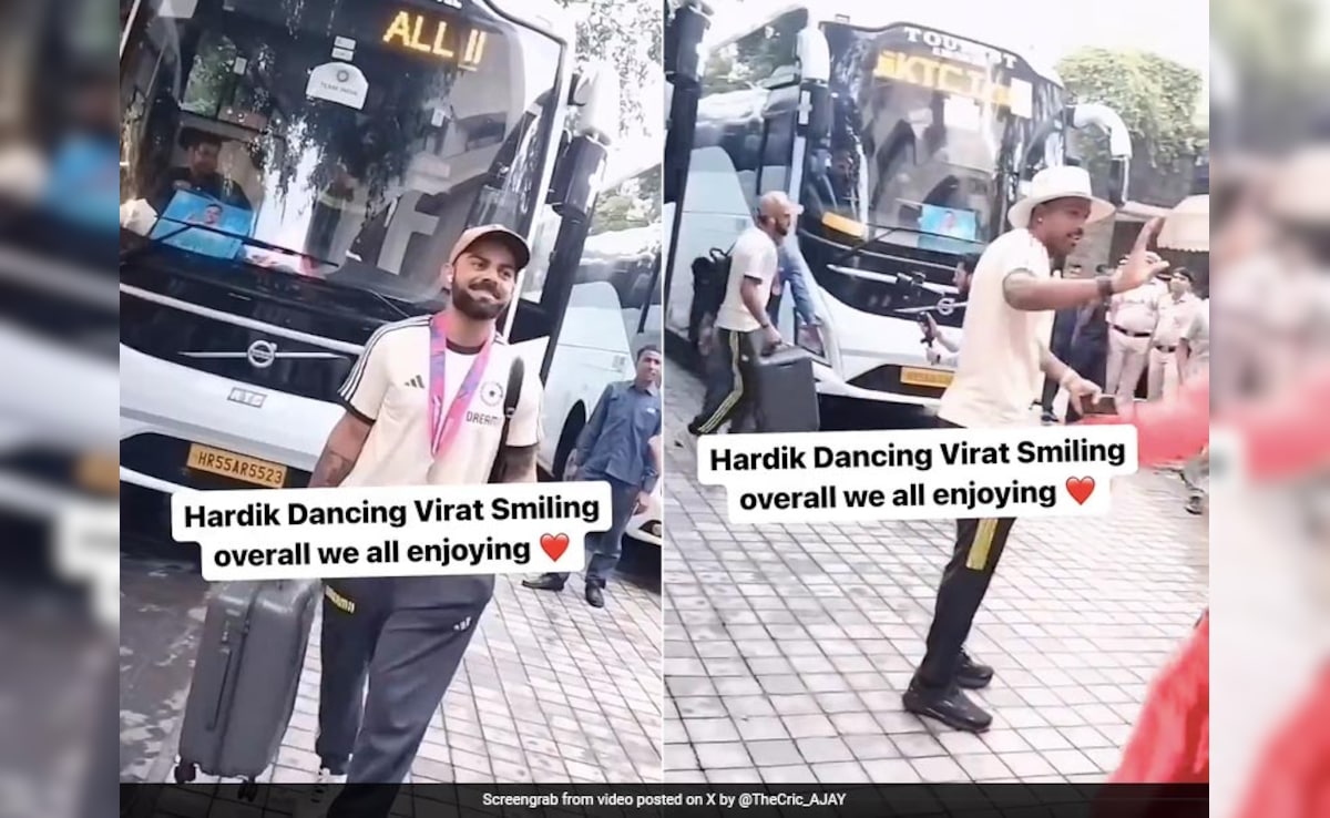 Watch: Virat Kohli Somehow Escapes As Hardik Pandya Burns Floor With His Dance Moves